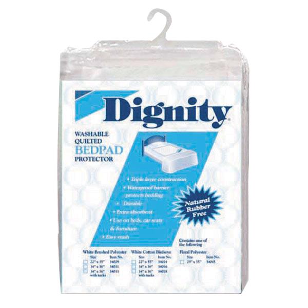 Washable Bed Pad, White Quilted Cotton, Premium Quality by Hartmann Dignity®