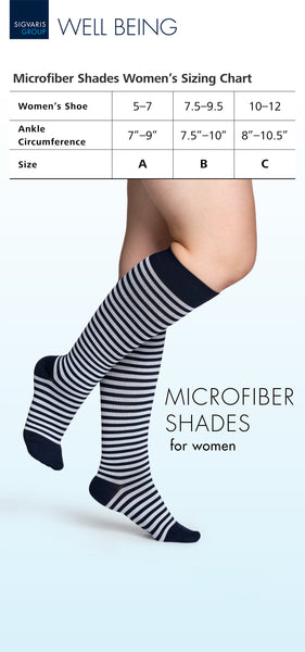 SIGVARIS Microfiber Pattern Compression Socks for Women