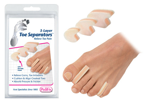 PediFix 3-Layer Toe Separators Mixed